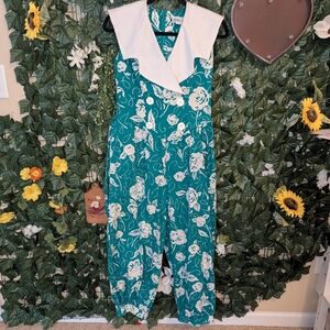 VTG Sailor Collar Harem Pants 1980s Jumpsuit